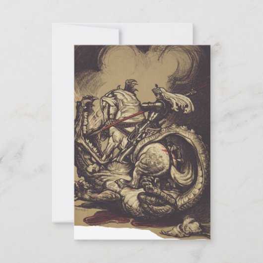 Heiligenbild Saint George und der Drache Dankeskarte (Vorderseite)