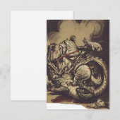 Heiligenbild Saint George und der Drache Dankeskarte (Vorne/Hinten)