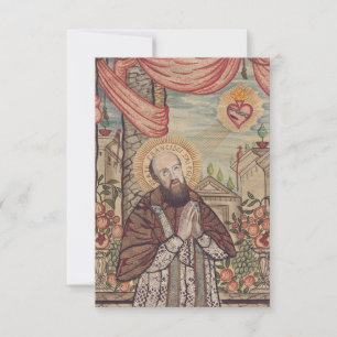 Heiligenbild St. Franz von Sales Dankeskarte