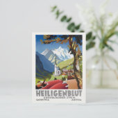 Heiligenblut Austria Vintage Poster Postkarte (Stehend Vorderseite)