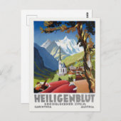 Heiligenblut Austria Vintage Poster Postkarte (Vorne/Hinten)