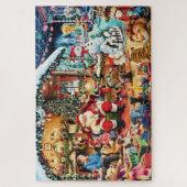 Heiliger Abend mit Santa  Puzzle (Vertikal)