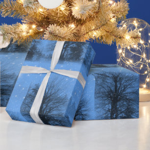 Heiliger Abend, Nordstern, Winter, Schnee Geschenkpapier