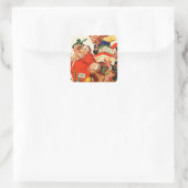 Heiliger Abend Quadratischer Aufkleber (Tasche)