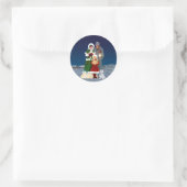 Heiliger Abend Runder Aufkleber (Tasche)