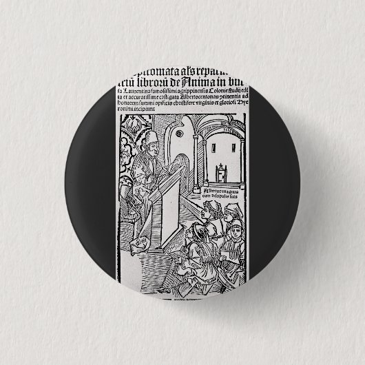Heiliger Albertus Magnus Doktor der Kirche Button (Vorderseite)