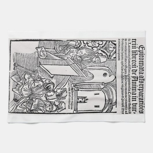Heiliger Albertus Magnus Doktor der Kirche Geschirrtuch (Horizontal)