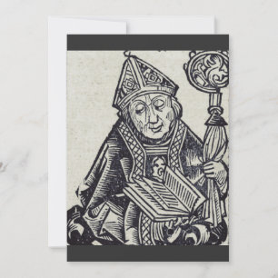 Heiliger Amandus Gründer und Missionar Kunst Einladung