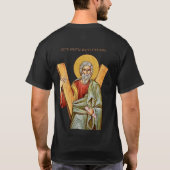 Heiliger Andreas der Apostel T-Shirt (Rückseite)