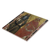 Heiliger Anthony-Abt und Eligius - gemalter Fliese (Seite)