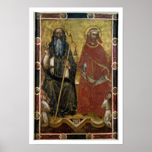 Heiliger Anthony-Abt und Eligius - gemalter Poster
