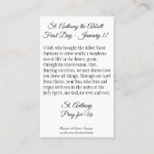 Heiliger Anthony der Abbott Gönner der Epilepsie Visitenkarte (Rückseite)