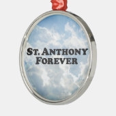 Heiliger Anthony für immer - grundlegend Silbernes Ornament (Links)