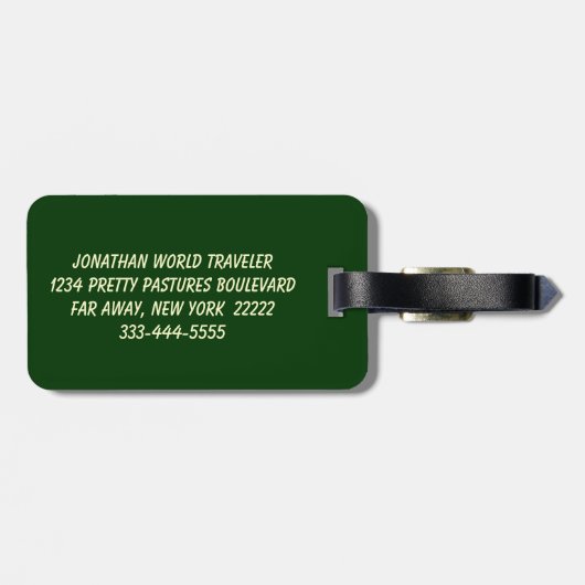 Heiliger Anthony Gepäckanhänger (Rückseite horizontal)