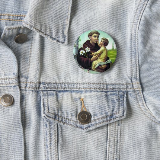 Heiliger Antônio und Kind Jesus Button (Beispiel)