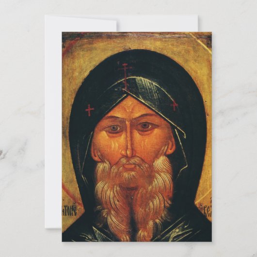 Heiliger Antonius der Wüste Einladung (Vorderseite)