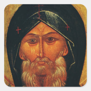 Heiliger Antonius der Wüste Quadratischer Aufkleber