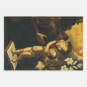Heiliger Antonius von Padua mit Jesuskind Geschenkpapier Set