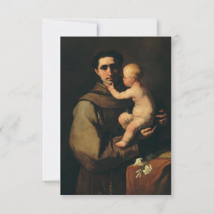 Heiliger Antonius von Padua von Luca Giordano Dankeskarte