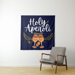 Heiliger Aperoli Witziger Trendiger Aperol Spritz Wandteppich