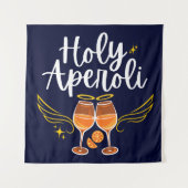 Heiliger Aperoli Witziger Trendiger Aperol Spritz Wandteppich (Vorderseite)