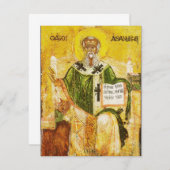 Heiliger Athanasius von Alexandria Einladung (Vorne/Hinten)