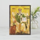 Heiliger Athanasius von Alexandria Feiertagskarte (Stehend Vorderseite)