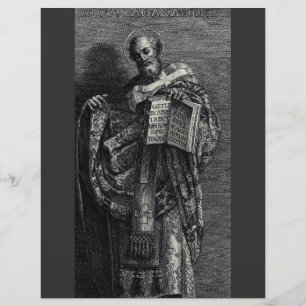 Heiliger Athanasius von Alexandria Grafik Kunst Flyer