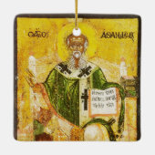 Heiliger Athanasius von Alexandria Keramikornament (Rückseite)