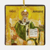 Heiliger Athanasius von Alexandria Keramikornament (Vorderseite)
