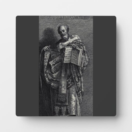 Heiliger Athanasius von Alexandria Papst und Patri Fotoplatte (Vorderseite)