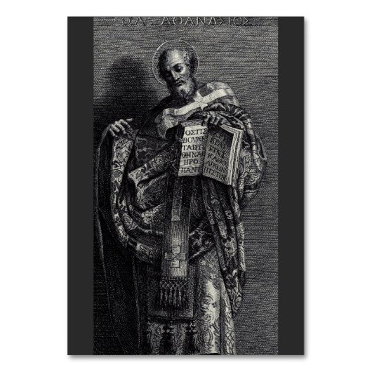 Heiliger Athanasius von Alexandria Papst und Patri Tischnummer (Vorderseite)