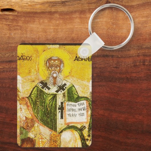 Heiliger Athanasius von Alexandria Schlüsselanhänger (Rückseite)
