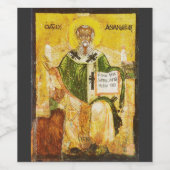 Heiliger Athanasius von Alexandria Weinetikett (Einzelnes Label)