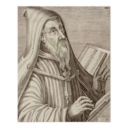 Heiliger Augustiner Hippo-Doktor der Kirche Poster (Vorderseite)