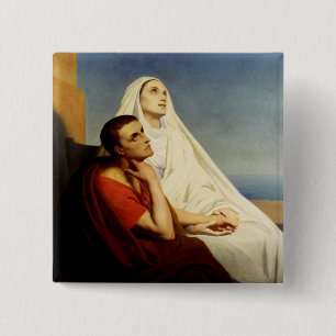 Heiliger Augustinus und Heilige Monica Button