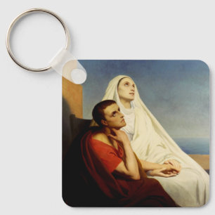 Heiliger Augustinus und Heilige Monika Schlüsselanhänger