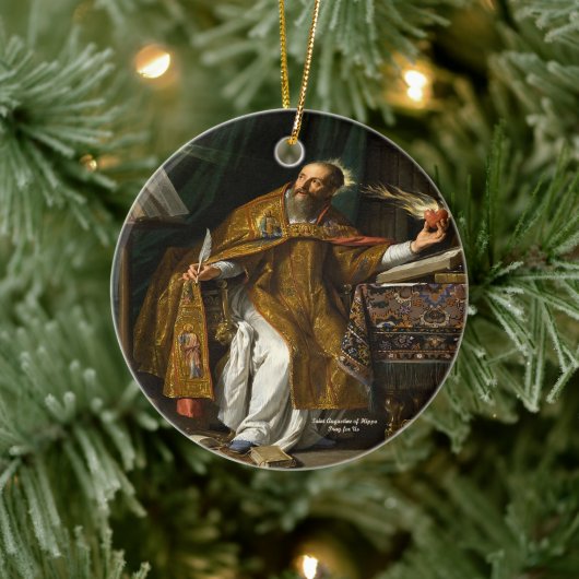 Heiliger Augustinus von Hippo Keramik Ornament (Baum)