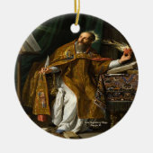 Heiliger Augustinus von Hippo Keramik Ornament (Vorne)