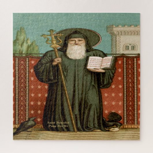 Heiliger Benedikt von Nursia Puzzle (Vertikal)