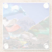 Heiliger Berg Kailash & Tibet, Buddhismus /Himalay Glasuntersetzer (Rückseite)