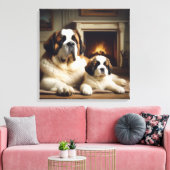 Heiliger Bernard Leinwanddruck (Insitu (Wohnzimmer))