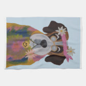 Heiliger Bernhard Hippie Geschirrtuch (Horizontal)