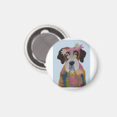 Heiliger Bernhard Hippie Magnet (Vorderseite/Rückseite)