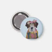 Heiliger Bernhard Hippie Magnet (Vorderseite/Rückseite)