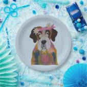 Heiliger Bernhard Hippie Pappteller (Party)