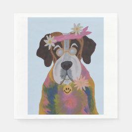 Heiliger Bernhard Hippie Serviette