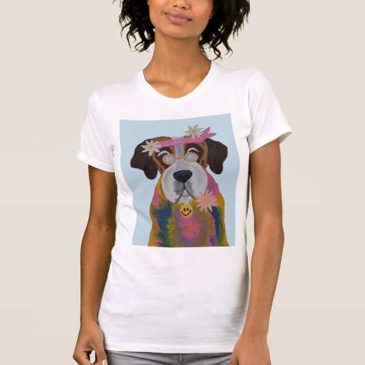 Heiliger Bernhard Hippie T-Shirt (Vorderseite)