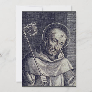 Heiliger Bernhard von Clairvaux Doctor Mellifluus  Dankeskarte