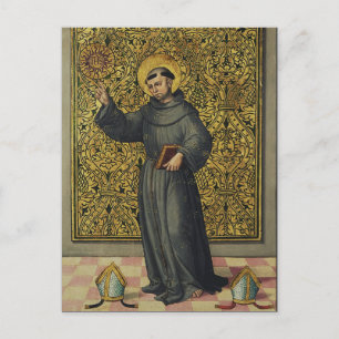 Heiliger Bernhard von Siena Renaissance-Kunststil Postkarte